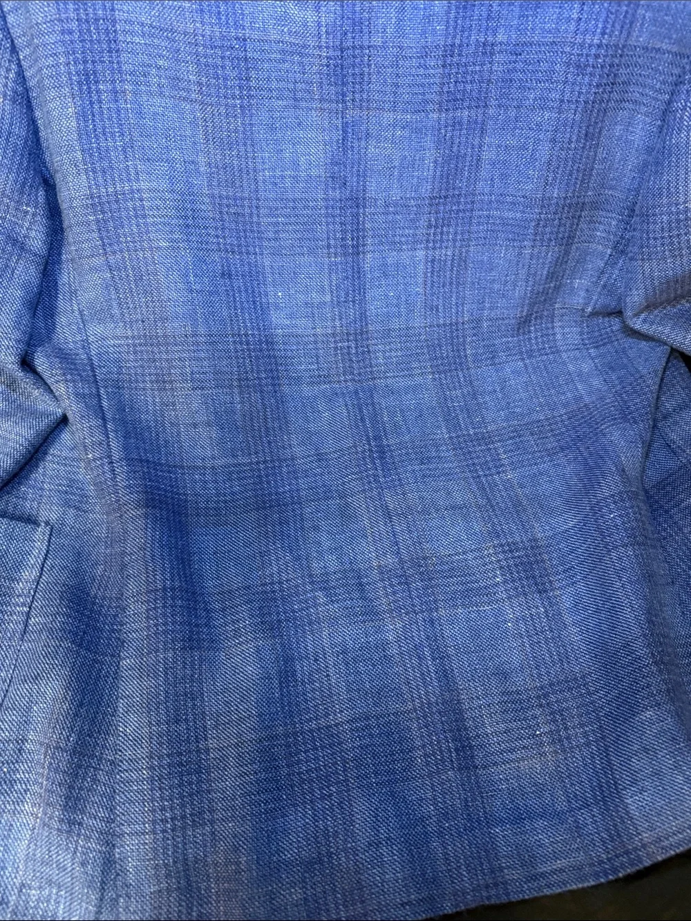 Men's Blue Plaid Sport Coat Blazer - Classic Tailored Style